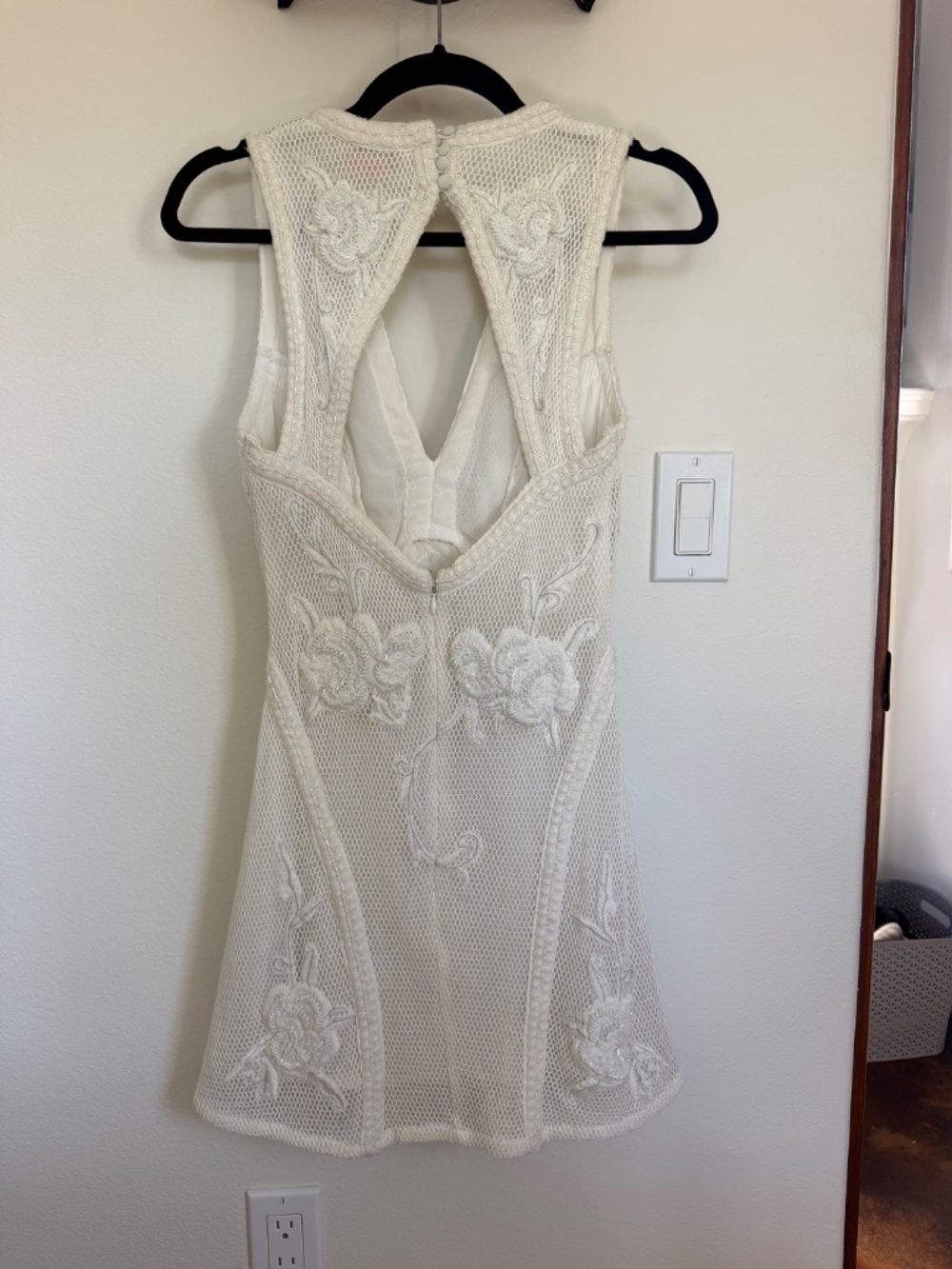 Anthropologie X Not So Serious Pallavi Mohan Lace Sequin Embellished Mini Dress - Picture 7 of 9